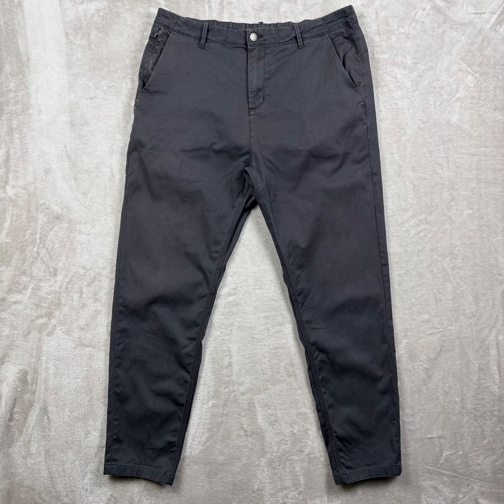 DUER Live Free Flex‎ Mens Pants Size 36 Gray Casual Elastic Back Waist Gusset